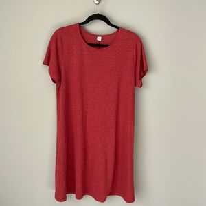 Old Navy short sleeved swing dress, rusty red